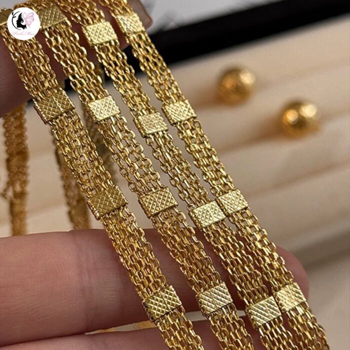 Antique Gold-Plated Multi-Layer Tassel Necklace/ Waist Chain - Image 2