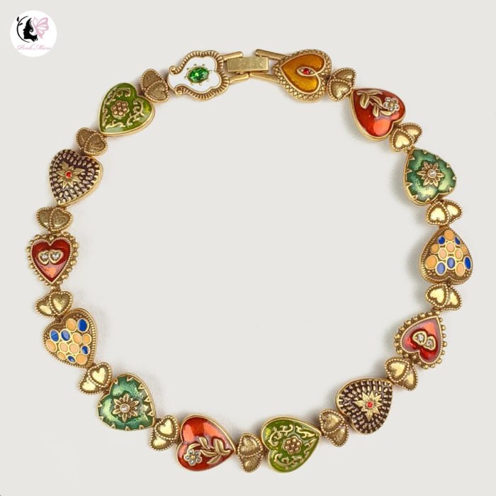 Antique Vintage British Style Enamel Necklace