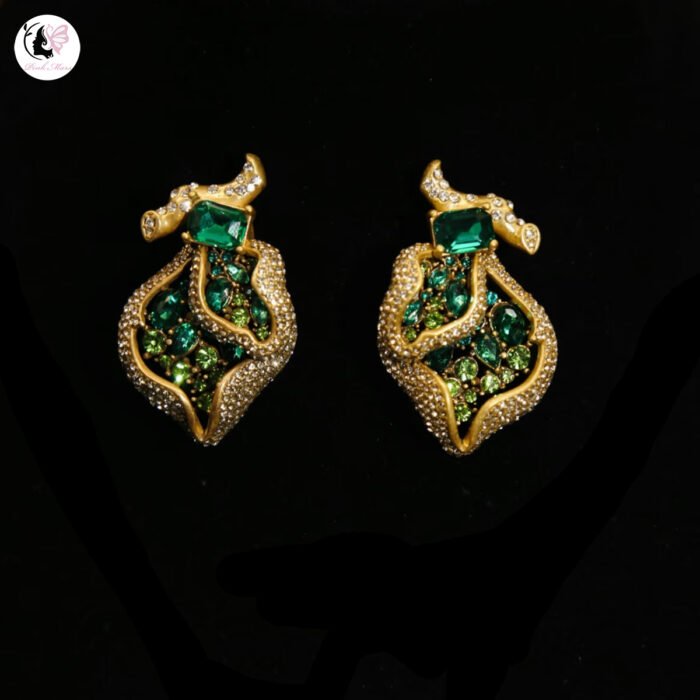 Antique Vintage Emerald Jewelry Set - Image 3
