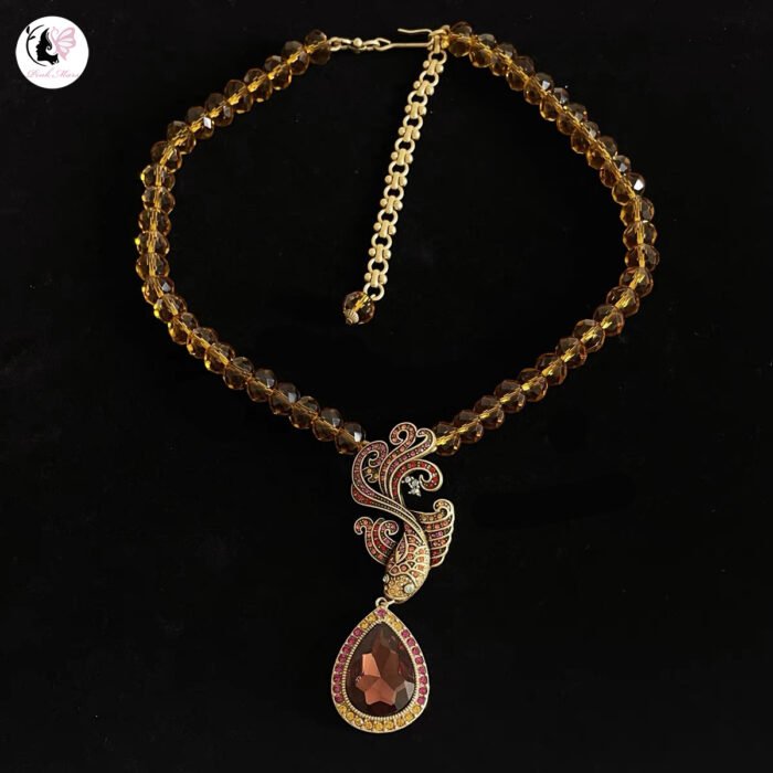Koi Crystal Glass Bead Necklace