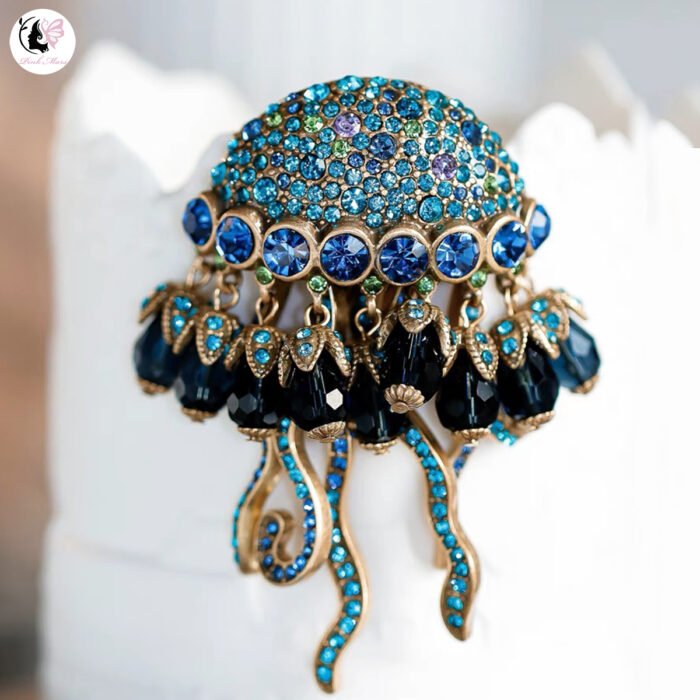 Octopus Crystal Brooch