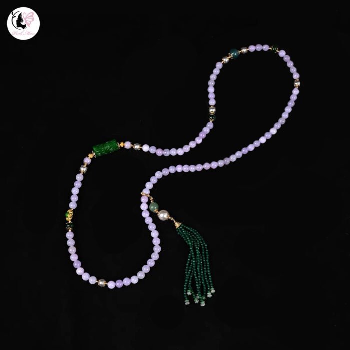 Purple Natural Stone New Chinese Style Necklace