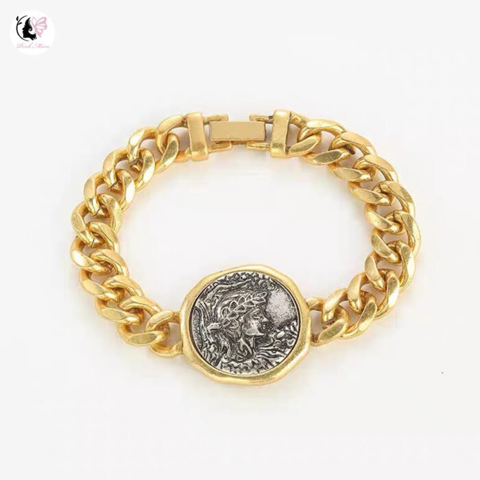 Vintage Coin Queen's Hand Bracelet