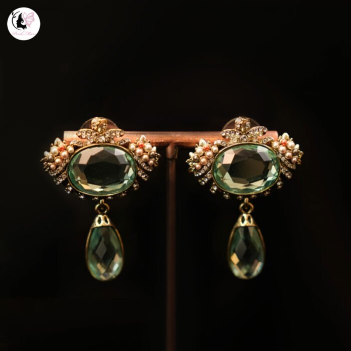 Vintage Copper Alloy Basket Earrings